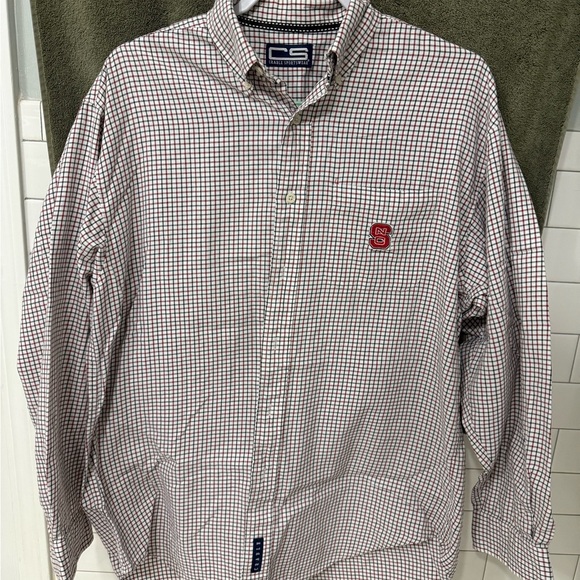 Crable Sportswear Other - NC State Classic Checkered Button Down Shirt - Red and White by Crable